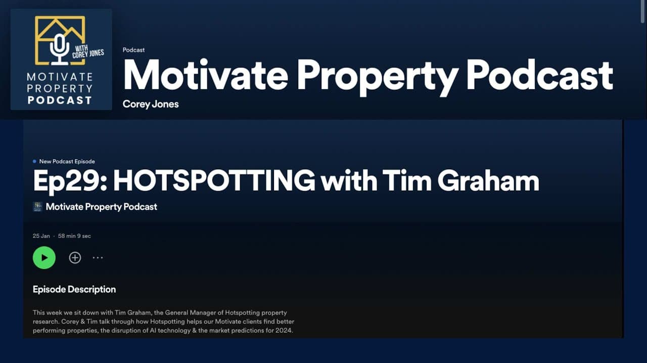 Motivate Property Podcast with Corey Jones with Special Guest Tim Graham